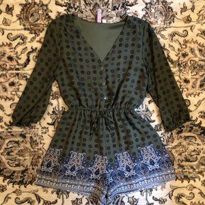 Francesca's Patterned Romper